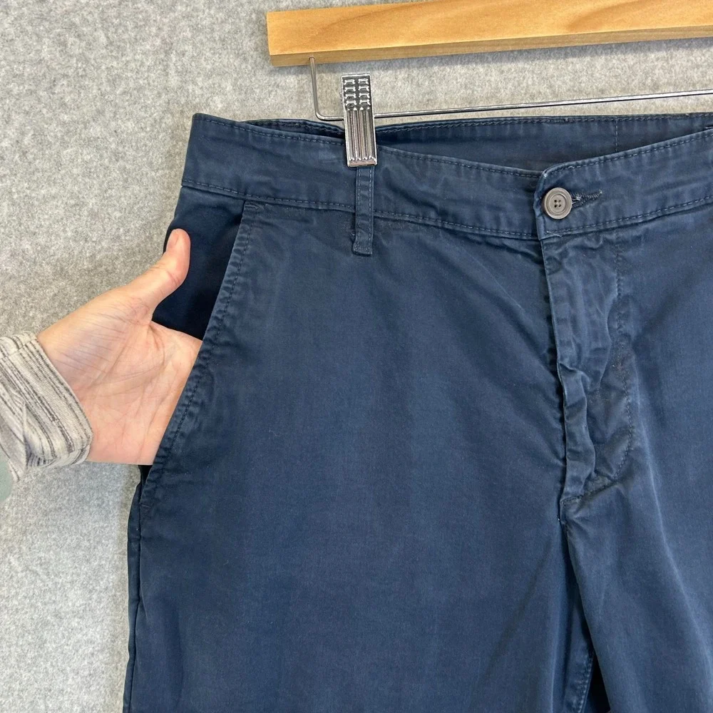 AG Adriano Goldschmied Navy Blue Chino‎ Shorts Slim Golf Summer Mens 34 x 8